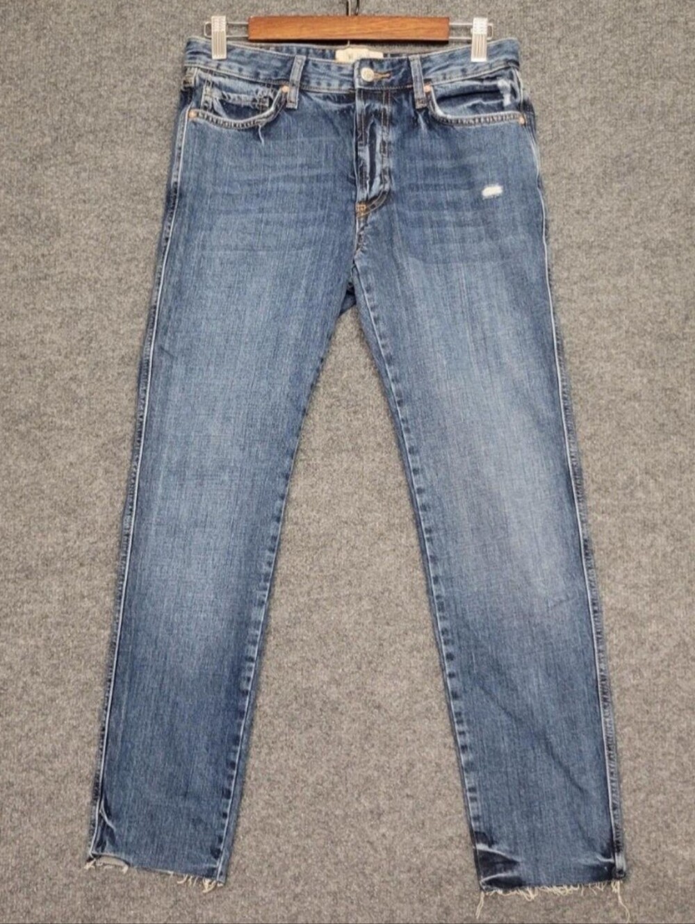 We The Free Button-Fly Distressed Slim Jeans - Waist- 25"